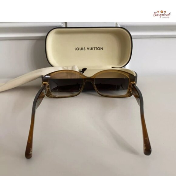 Authentic LOUIS VUITTON Gold Speckling Acetate Frame Soupcon Sunglasses - Z0003W - Picture 3 of 13